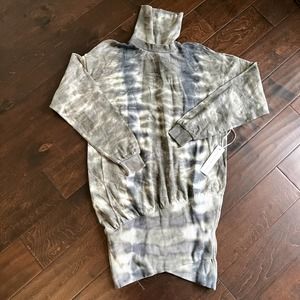 NWT Young Fabulous & Broke Asymmetrical Turtleneck Sweatshirt Mini Dress